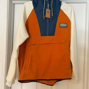 NWT Passenger Women's Orange and Blue Fleece Jacket